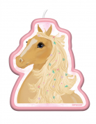 Bougie anniversaire joli cheval 9 x 7,5 cm en cire
