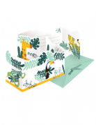 8 invitations avec enveloppes get wild safari animaux de la jungle