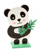 Centre de table panda en bois 13,5 x 10 cm