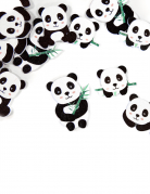 12 confettis en bois panda environ 3 cm décoration de table