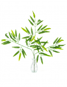 Tige de bambou 60 feuilles 58 cm pour décoration tropicale