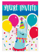 8 cartons d'invitations lama 21 x 11 cm avec enveloppes