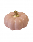 Citrouille en résine rose et or 6,5 cm pour Halloween