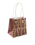 4 sacs Casse-Noisette festif bordeaux et paillettes 10 x 11 x 7 cm