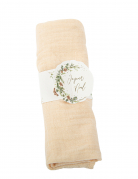 8 ronds de serviette joyeux noël forêt enchantée blanc et doré
