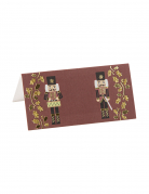 8 marque-places casse-noisette festif bordeaux et dorés 8 x 4 cm