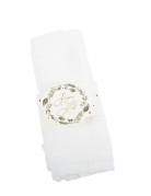 8 ronds de serviettes joyeux Noël tradi chic rouge et or