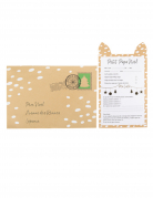 Lettre au père Noël avec enveloppe petit faon 10 x 17.5cm à remplir