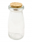 Bouteille avec bouchon liège en verre 9.5 cm