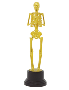 Trophée squelette du meilleur costume d'Halloween