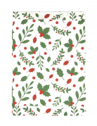 8 pochettes cadeaux houx de Noël en papier