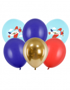 6 ballons petit avion 30 cm pour anniversaire enfant
