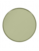 6 assiettes bi-color en carton vert de gris et vert sauge, 23 cm