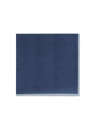 15 serviettes cocktail bi-color en papier bleu marine et bleu orage 24 x 24 cm décoration de table