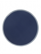 6 petites assiettes bi-color carton bleu marine et bleu orage 18cm pour fête