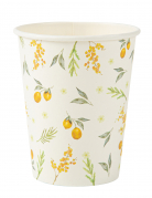8 Gobelets en carton Citrons Dolce Vita 255 ml