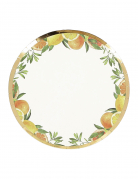 8 Petites assiettes en carton Agrume Dolce Vita 18cm