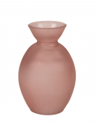 Vase verre rose 150ml finition givrée
