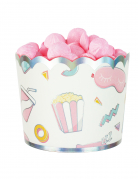 8 petits pots pyjama party irisés et colorés