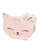 6 invitations avec enveloppes chatons roses pour anniversaire