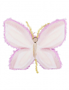 Piñata papillon carton lilas et crème 45 x 36 x 8 cm pour anniversaire