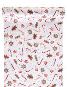 Chemin de table motif gourmandises de Noël 3m blanc festif