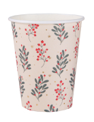 10 gobelets houx de noël 27 cl en carton