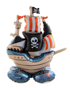 Ballon aluminium bateau pirate à poser 81 cm autoportant