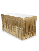 Jupe de table à franges dorées 300 x 80 cm