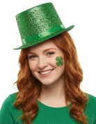 Chapeau haut de forme vert brillant adulte