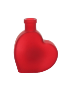 Vase en verre cœur rouge 12,5 cm