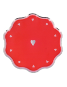 8 Assiettes en carton Dame de cœur 23cm