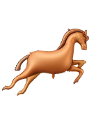 Ballon aluminium géant Cheval au galop 1.25 x 1 m