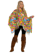 Poncho peace and love adulte