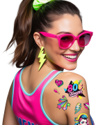Tatouages années 80 multicolores