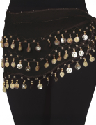 Ceinture orientale noire à piécettes