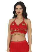 Haut de danseuse orientale rouge