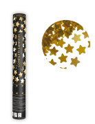Canon à confettis étoiles métallisées dorées 40 cm