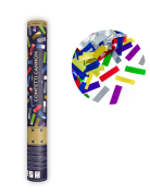 Canon à confettis multicolores métalliques 40 cm