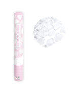 Canon à confettis pétales blanc 40 cm
