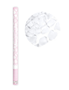 Canon à confettis pétales blanc 80 cm