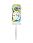 Canon à confettis multicolores pastels push pop 18 cm