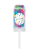 Canon à confettis multicolores push pop 18 cm