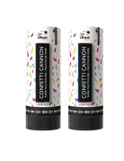 Lot de 2 canons à confettis multicolores 11 cm