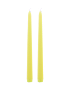 2 Bougies chandelles jaune 25 cm