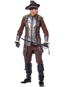 Déguisement pirate luxe argent et marron homme
