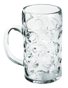 Chope à bière plastique transparente 50 cl