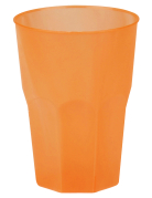 Gobelet plastique givré orange 42 cl