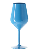 Verre à vin sur pied plastique bleu 47 cl